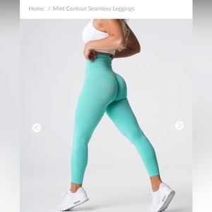NVGTN Mint Contour Seamless  Leggings Size M